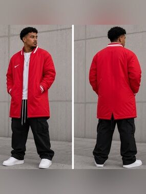 Nike Dugout Full Zip Jacket Red White DC8335-657 Men's - S